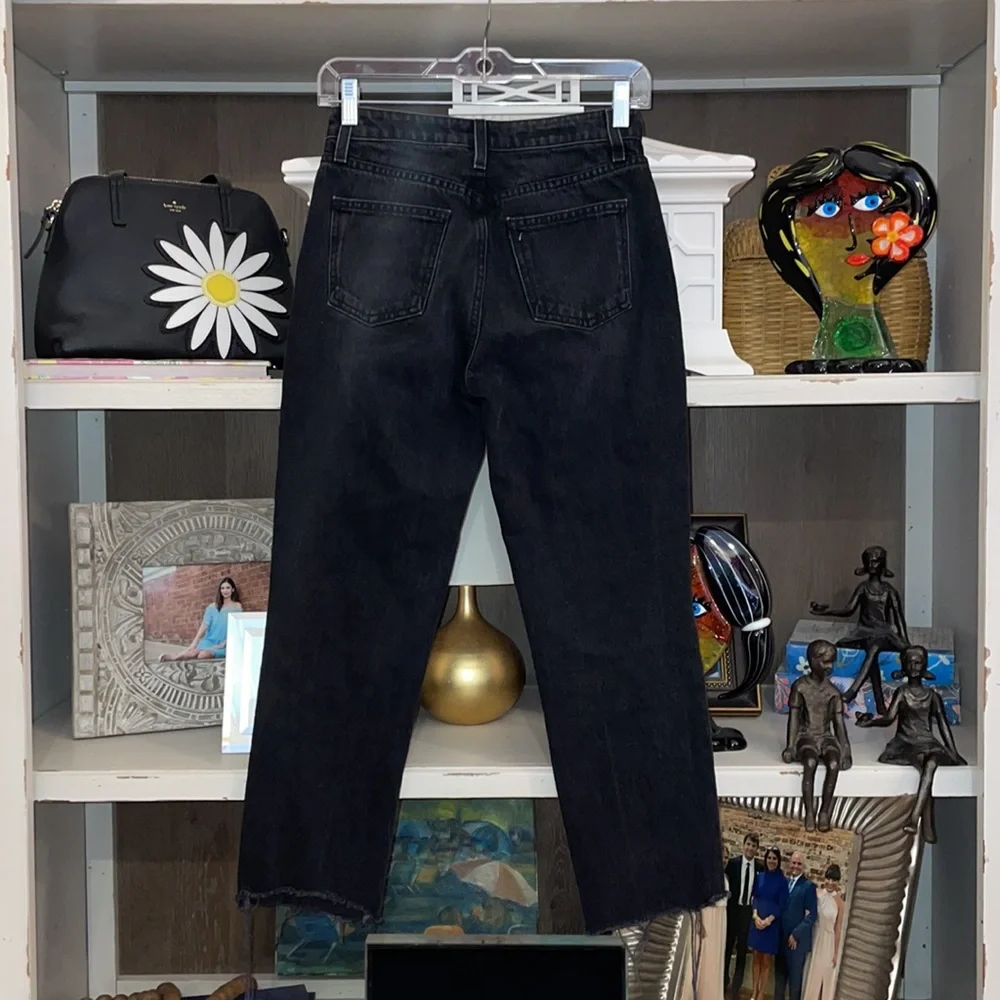 Carmar Black Studded Button Fly Jeans SZ 24 EUC - Picture 3 of 4